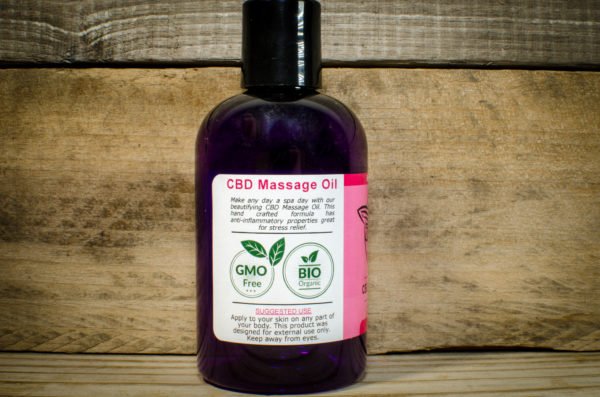 4oz RM CBD Massage Oil Left