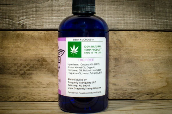 8oz HD CBD Massage Oil Right