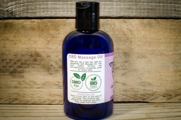 4oz HD CBD Massage Oil Left